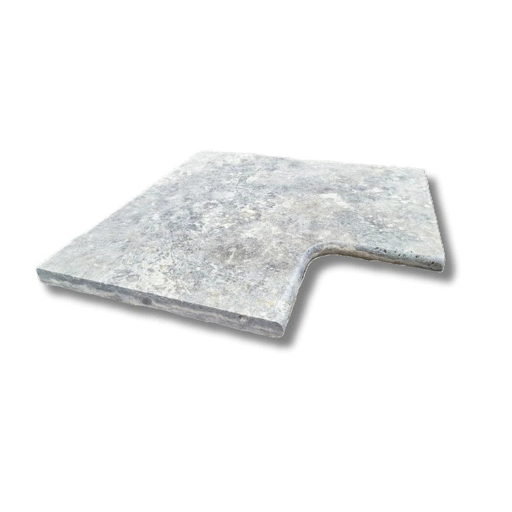 Obrzeże basenowe trawertynowy Silver Greige bullnose