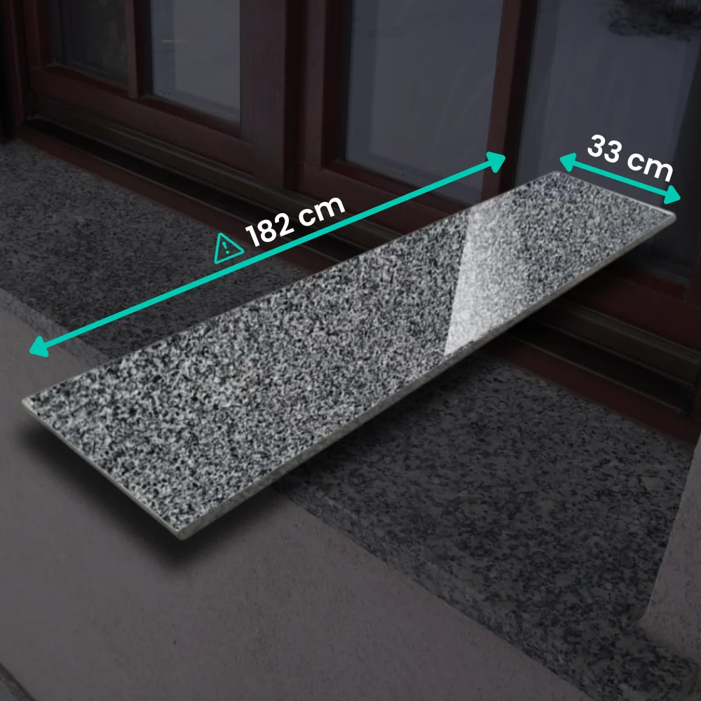 Parapet granitowy G654 New - 182x33x2