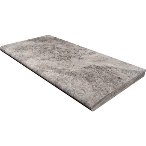 Parapet trawertynowa Silver Latte bullnose - 135x33x2