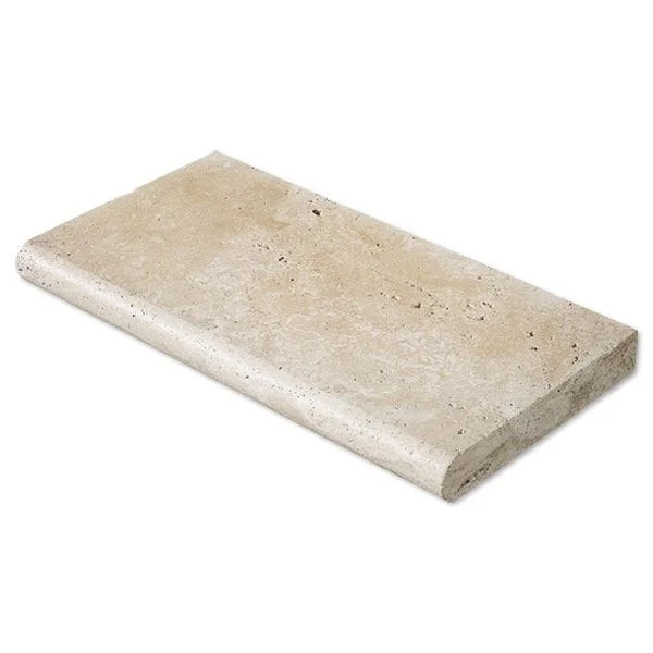 Stopnica trawertynowa Ivory Classic bullnose – 135×35×3