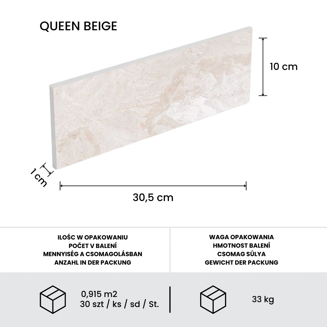 Płytka marmurowa Coffee White - 10x30x1,2 - obrazek 5