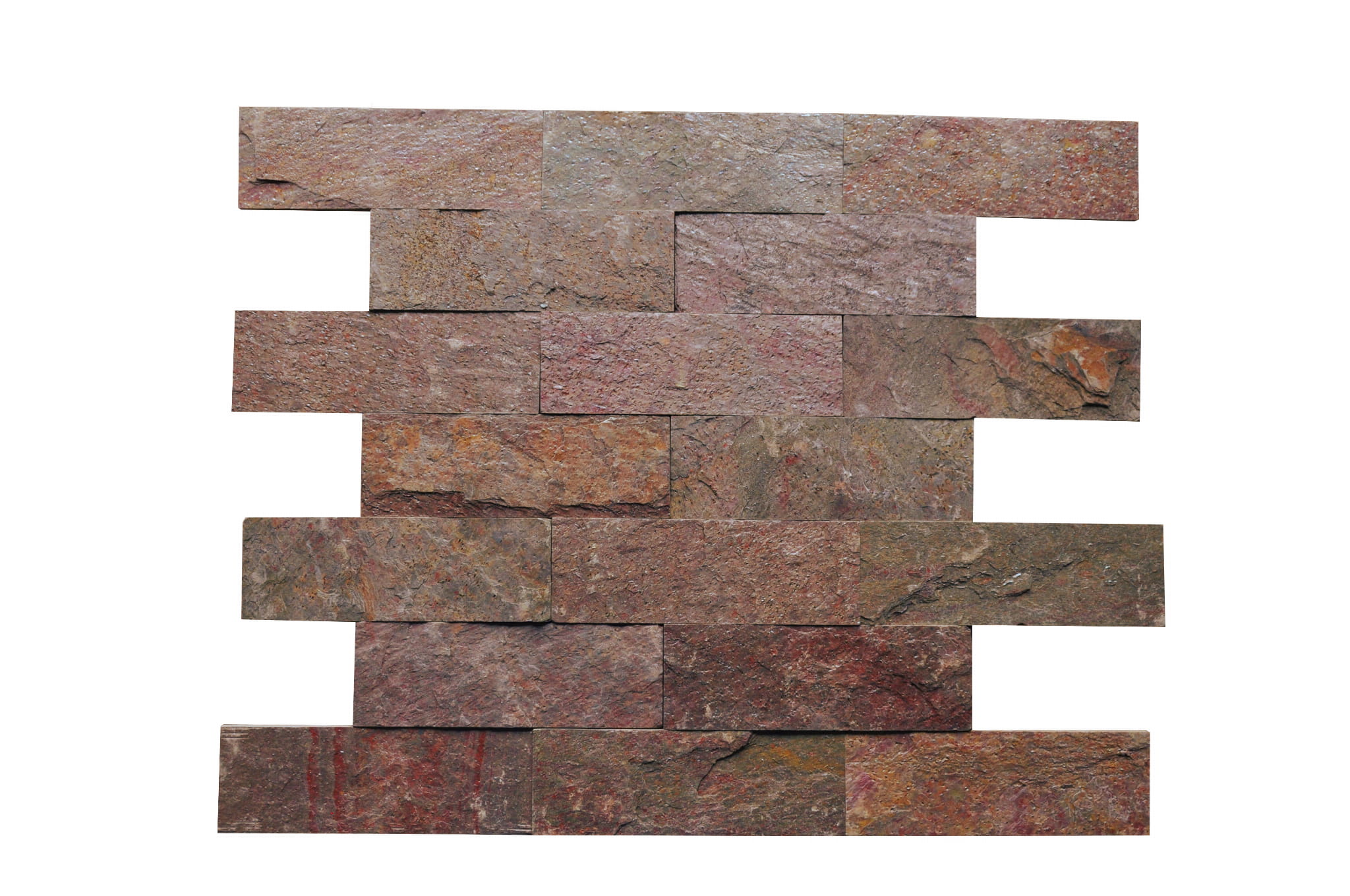 Kamień elewacyjny kwarcytowy Copper Brick - 10x30