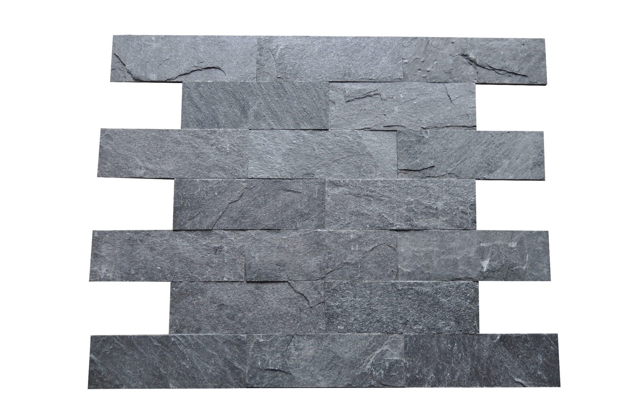 Kamień elewacyjny kwarcytowy Silver Grey Brick - 10x30