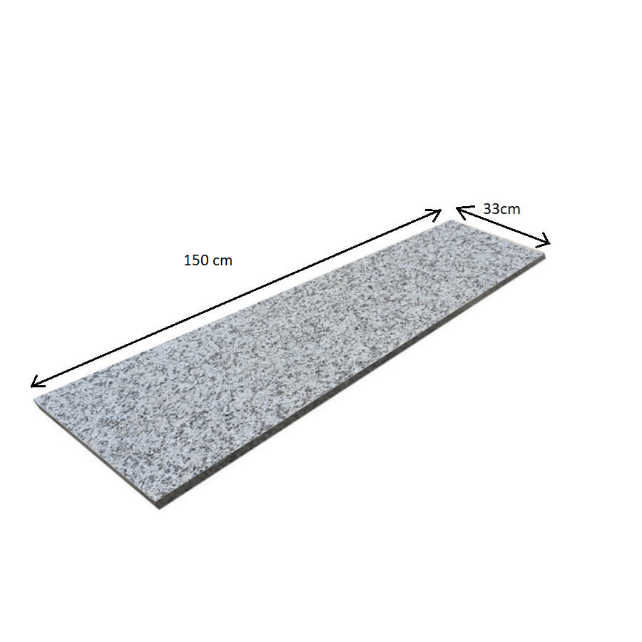 Stopnica granitowa G602 Bianco Sardo - 150x33x3