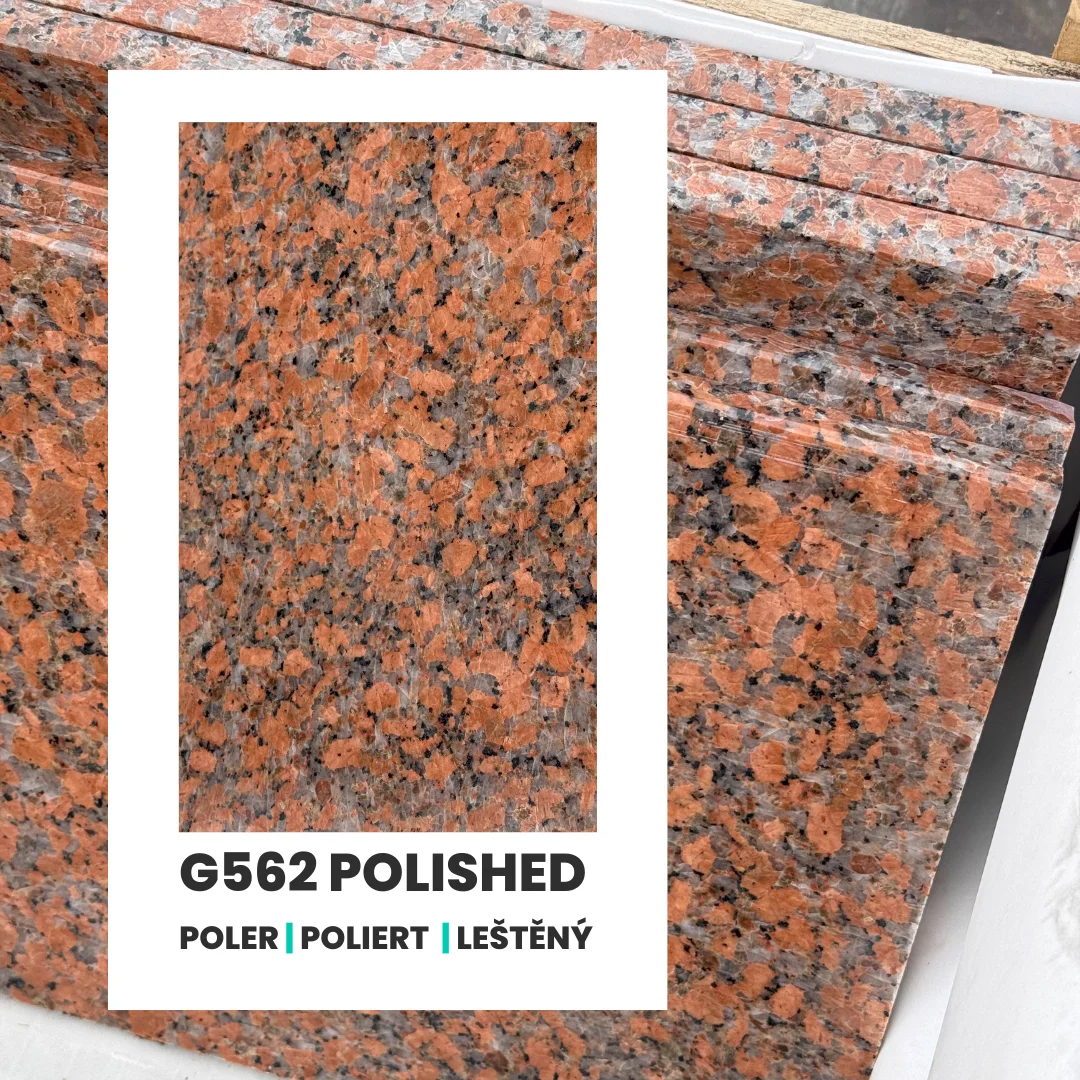 Próbka granitowa G562 Maple Red Poler